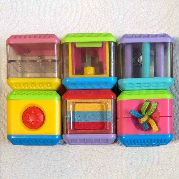 6 Vintage Fisher Price Peek-A-Boo Blocks. Sensory Theme. Set #1. - Picture 3 of 9